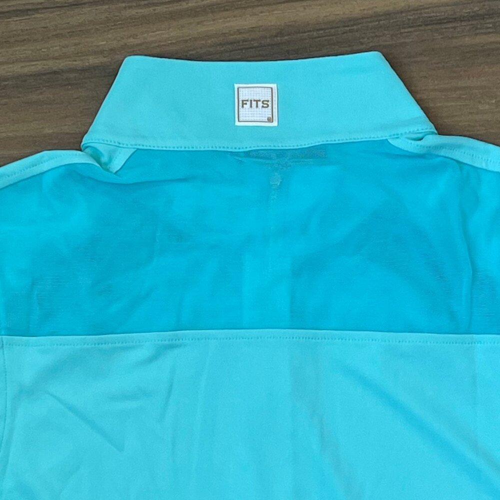 FITS Women's 1/4 ZIp Sleeveless Tank Top Sun Shirt - Teal - XL - Picture 5 of 5